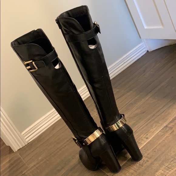 Aldo Black Leather Boots - Picture 4 of 5